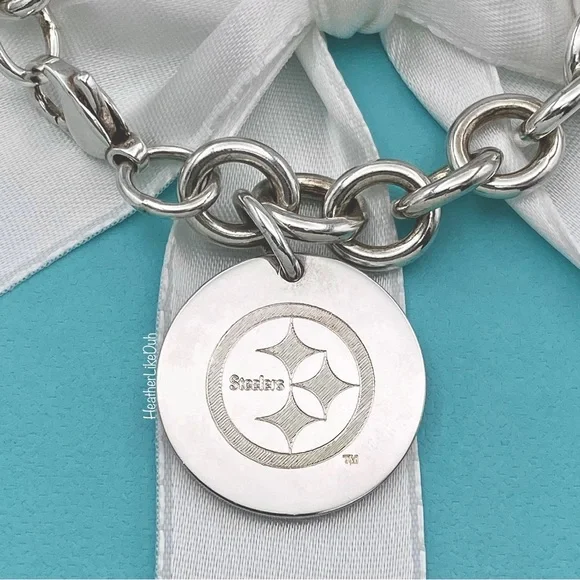 Pittsburgh Steelers x Tiffany & Co. Authentic Custom 7” NFL Football Bracelet 🏈 - Picture 2 of 12